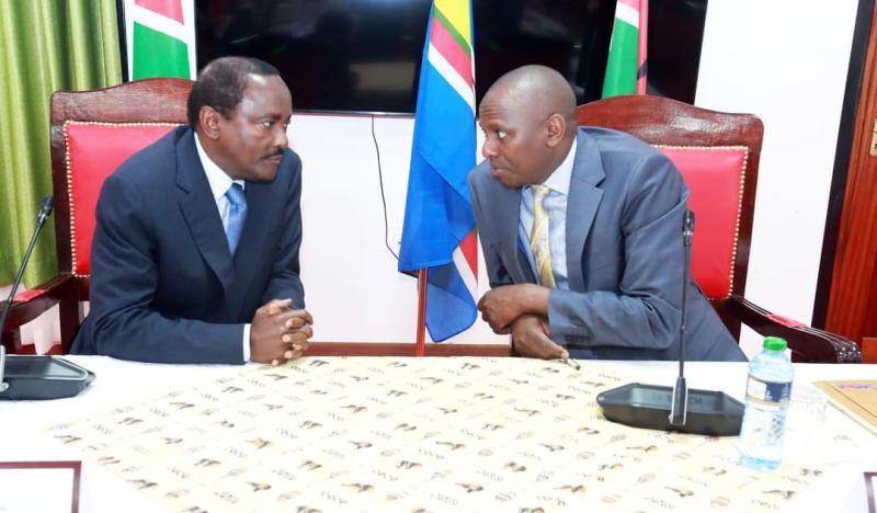 File image of Kalonzo Musyoka and Kimani Ichung'wah.